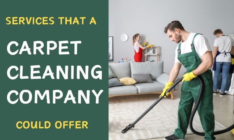 Services That A Carpet Cleaning Company Could Offer